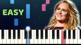 Adele  SET FIRE TO THE RAIN  Easy Piano Tutorial with SHEET MUSIC [upl. by Reinnej]