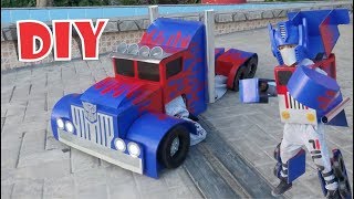 COMO HACER DIZFRAZ DE OPTIMUS PRIME DE CARTON Parte 1  DIY TUTORIAL TRANSFORMERS [upl. by Olivier824]