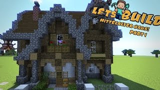 MITTELALTERLICHES HAUS bauen  Minecraft Tutorial [upl. by Dione]