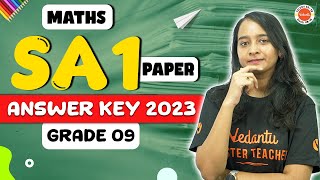 SA1 Class 9 Maths Paper Answer Key  Haripriya Mam  TS amp AP Board [upl. by Gnouv]