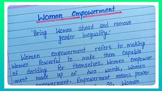 Write An Essay On Women Empowerment In English l Essay Writing On Women Empowerment l Calligraphy C [upl. by Werbel]