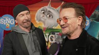 The Edge amp Bono  Sing 2 LA Premiere [upl. by Milena]