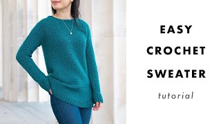 How to Crochet a Sweater  Weekend Snuggle Sweater Tutorial [upl. by Nalla812]