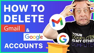 How to delete Gmail and Google accounts  EASY TUTORIAL [upl. by Aryn]