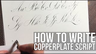 How to write Copperplate Calligraphy Alphabet [upl. by Matteo]