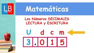 Los Números DECIMALES LECTURA y ESCRITURA ✔👩‍🏫 PRIMARIA [upl. by Dnana729]