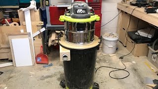 Cyclone Dust Separator Shop Vac Hack [upl. by Eeslek]