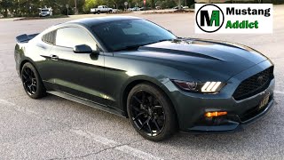 2015 Mustang V6 Resonator Delete HPipe Before and After With Gibson Mufflers [upl. by Sjoberg]