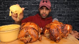 ASMR ROTISSERIE CHICKEN amp CHEESE SAUCE MUKBANG [upl. by Beverlee]