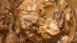 Slow Cooked Beef Stroganoff [upl. by Arri]