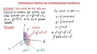 Integral triple en coordenadas esféricas I [upl. by Risa]