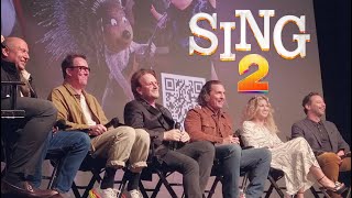 SING 2 QampA with Bono Matthew McConaughey Tori Kelly Nick Kroll amp crew  December 10 2021 [upl. by Inavoig]