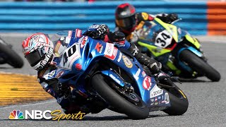 Incredible final laps and photo finish at 2021 Daytona 200  Motorsports on NBC [upl. by Oderfodog]