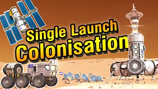 KSP Planetary Colonisation in ONE Launch [upl. by Atalee498]