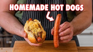 Making The Perfect Hot Dog Completely from Scratch Chili Cheese [upl. by Kile]