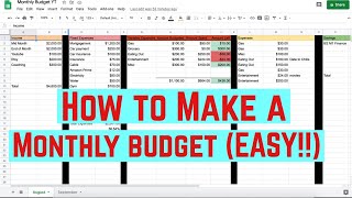 How To Make A SIMPLE Budget In Google Sheets Step By Step Tutorial [upl. by Ergener879]