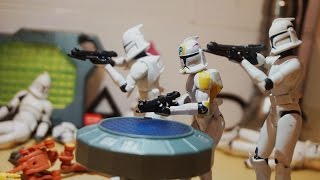 The Clone Wars Ep 1 Battle For The Base  StopMotion [upl. by Payton]