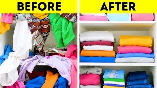 20 SPACESAVING CLOTHES FOLDING IDEAS [upl. by Vasti]