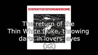 Station to Station  David Bowie  Lyrics [upl. by Ititrefen403]