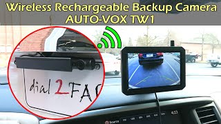 5 Minute Install Wireless Rechargeable Backup Camera AUTOVOX TW1 [upl. by Keare]