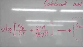 Iteracion formula de colebrook and white Coeficiente de fricción [upl. by Curson]