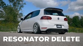 VW MK6 GTI Resonator Delete Sound vs Stock [upl. by Saville]