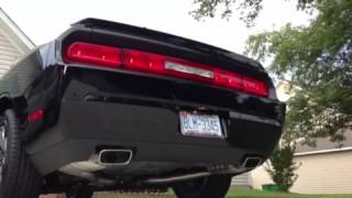 2013 Challenger RT stock exhaust vs resonator delete [upl. by Sinnaoi]