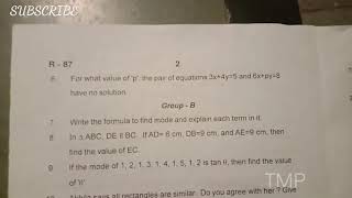 10 Class SA 1 Maths Question Paper 2021 December  English Medium  Telangana State [upl. by Tayib421]