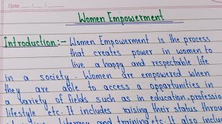 Essay on Women Empowerment [upl. by Sillihp663]