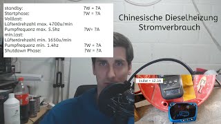 Chinesische Dieselheizung  Stromverbrauch [upl. by Akital]