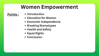 Essay on Women Empowerment [upl. by Adallard405]