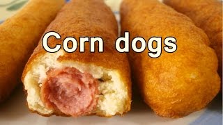 corn dog recipe  Yummy cooking crispy hot dog [upl. by Atteloj588]