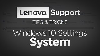 Tips amp Tricks  Windows 10 Settings System [upl. by Atolrac81]