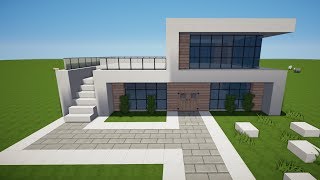 MINECRAFT MODERNES HAUS bauen TUTORIAL HAUS 121 [upl. by Nnoved]