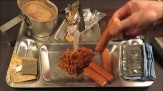 1982 Vintage MRE Review Frankfurters Oldest Hotdog Meal Ready to Eat Taste Testing [upl. by Fatsug]