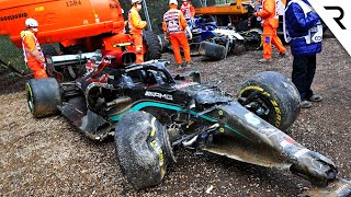 How Russell seriously upset Mercedes in huge Bottas F1 crash [upl. by Danete]