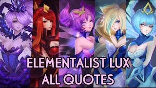 ELEMENTALIST LUX  ALL QUOTES ENGLISH ON SCREEN [upl. by Arannahs130]