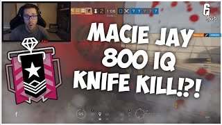 MacieJay 800 IQ KNIFE KILL  Rainbow Six Siege Twitch Clips [upl. by Ainnek729]