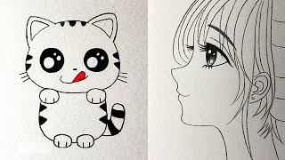 EASY DRAWING TRICKS SIMPLE DRAWING TUTORIALS AND TIPS [upl. by Sel]