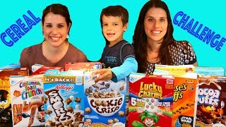 Cereal Challenge with DisneyCarToys Sandra amp AllToyCollector [upl. by Hanauq]