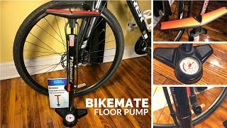 Bikemate Floor Pump with Gauge  Bicycle tire pump [upl. by Noynek538]