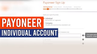 Create your Payoneer Individual Account  Urdu  Step by step [upl. by Nediarb]