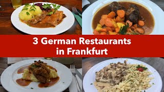 Authentic German Food in Frankfurt  Traditional German Cuisine in Frankfurt [upl. by Anhoj]