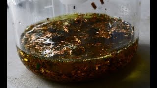 Dissolving Computer Scrap Gold in Aqua Regia [upl. by Lisette]