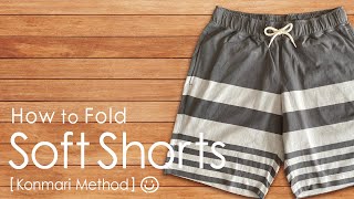 KonMari Method How to fold Soft shorts English edition [upl. by Adigirb332]