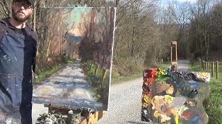 Kyle Buckland Plein Air Oil Painting Demonstration demo Beginner Art Lesson 4 [upl. by Justus408]