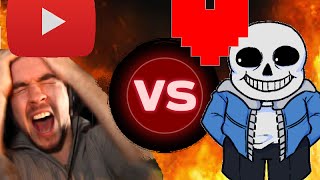 Youtubers React To Beating Sans [upl. by Wilone]