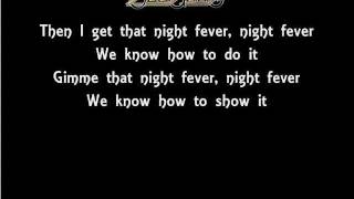 The Lyrics Of The Bee Gees Night Fever [upl. by Bjorn]