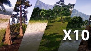 How to make DINOSAUR EXHIBITS  10 Biomes  Jurassic World Evolution [upl. by Vogeley]