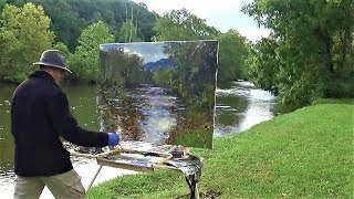 Kyle Buckland PLEIN AIR PAINTING Demo Timelapse  Impressionism Art Demonstration  Landscape [upl. by Jonell]